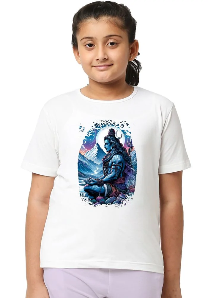 Shiv Dhyan Mudra Senior Kids T-Shirt