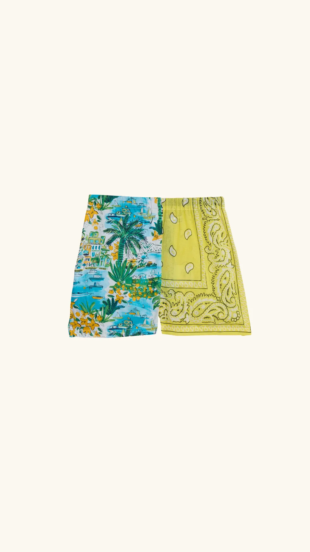 Short Kids Hawai Yellow Bandana