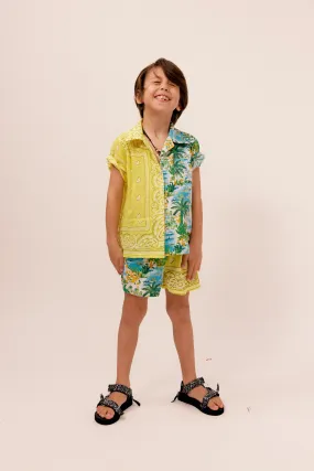 Short Kids Hawai Yellow Bandana