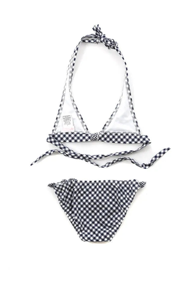 Shoshanna Kids Gingham Halter Bikini