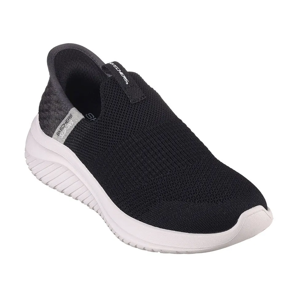 SKECHERS SLIP INS ULTRA FLEX 3.0 BLACK/WHITE - KIDS