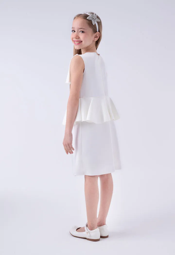 Bow Sleeveless Dress with Irregular Hem