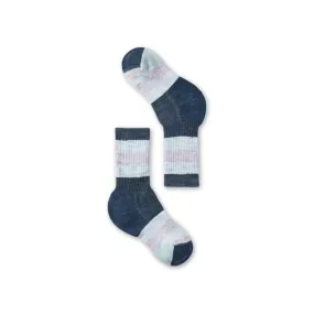 SMARTWOOL HIKE CUSHION STRIPE CREW SOCKS TWILIGHT BLUE - KIDS