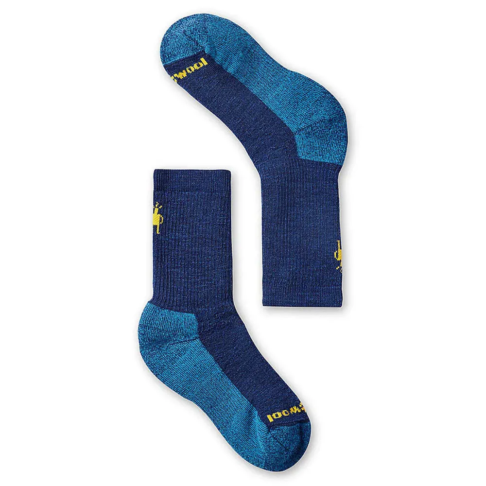 SMARTWOOL HIKE FULL CUSHION CREW SOCKS ALPINE BLUE - KIDS