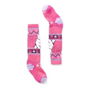 SMARTWOOL WINTERSPORT KNEE HIGH SOCKS POLAR BEAR POWDER PINK - KIDS