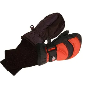 SNOWSTOPPERS NYLON MITT 2 TONE BLACK/RED - KIDS