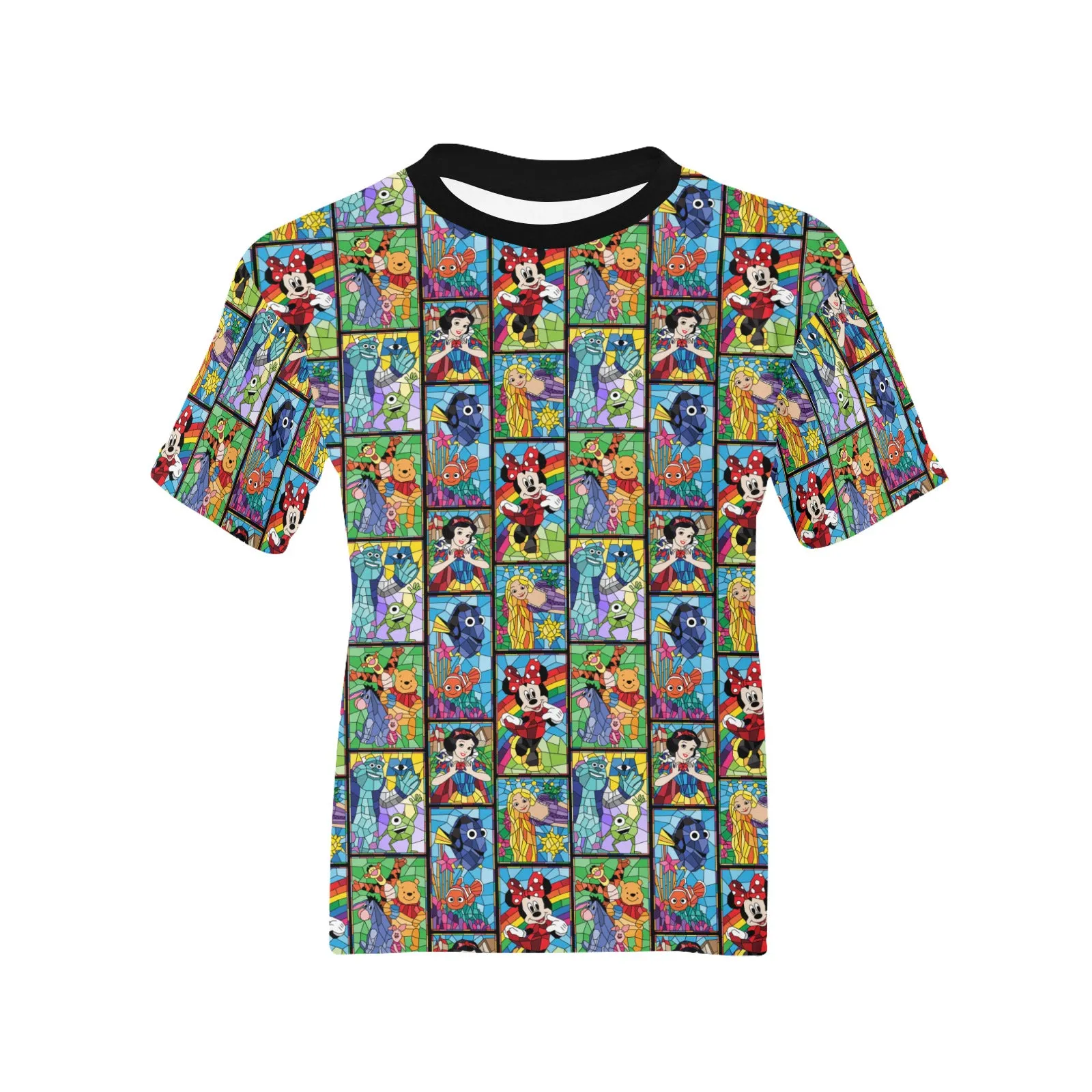 Stained Glass Characters Kids' T-shirt