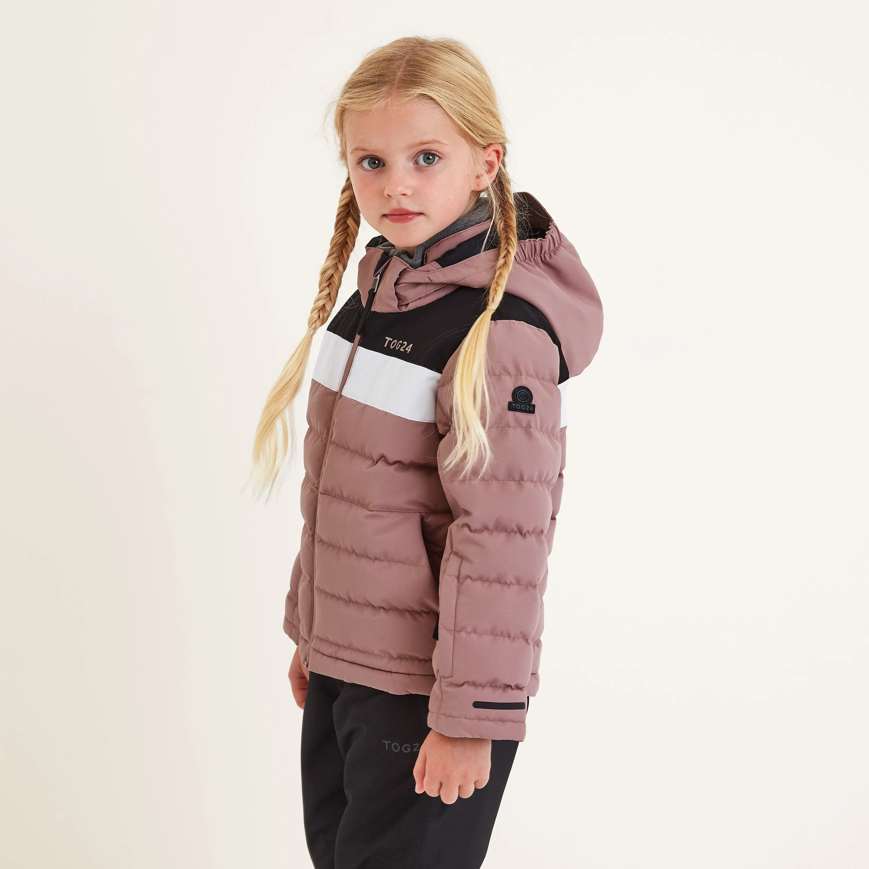 Swift Kids Ski Jacket - Faded Pink/Black