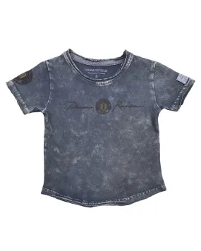 T-Shirts Kids Navy  #K-SPRAYED