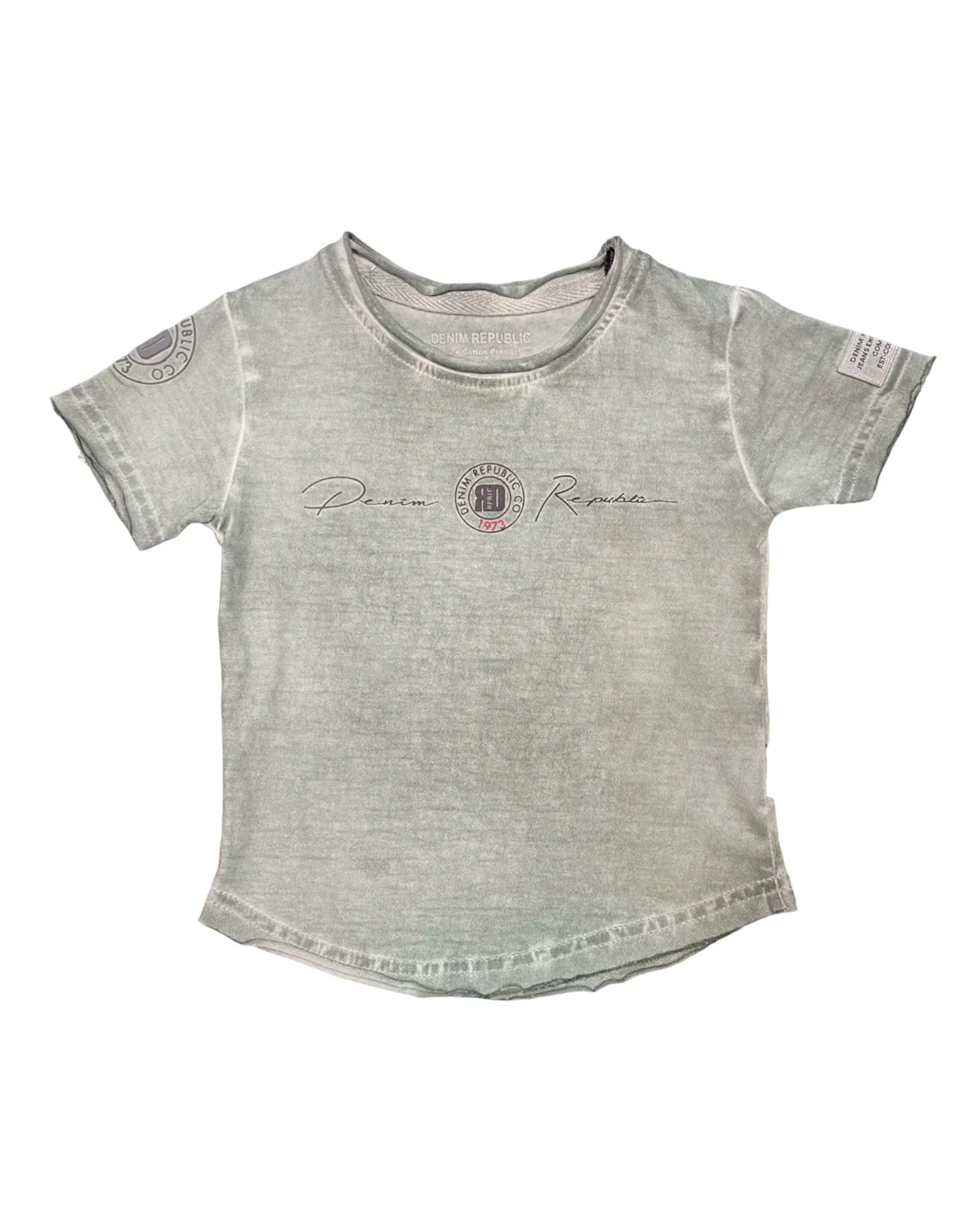 T-Shirts Kids Olive  #K-SPRAYED