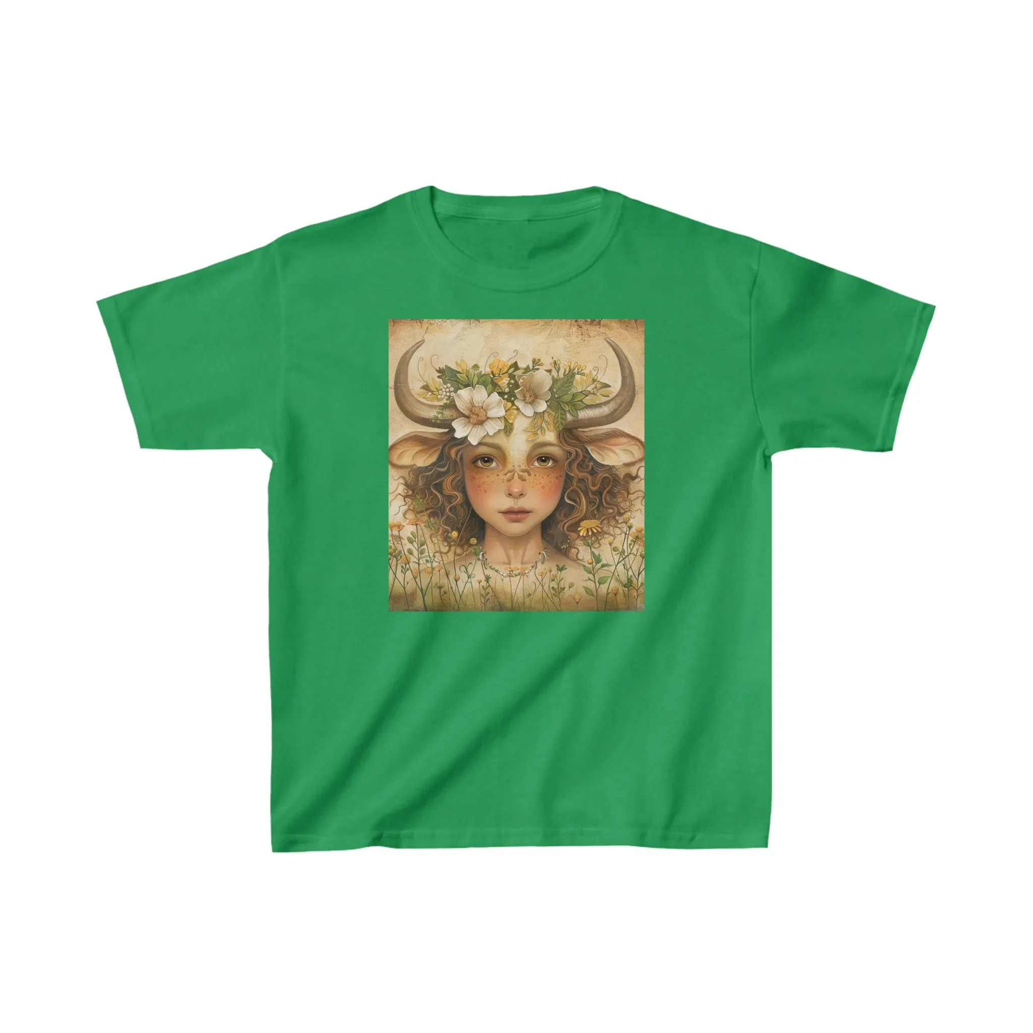 taurus zodiac kids heavy cotton tee