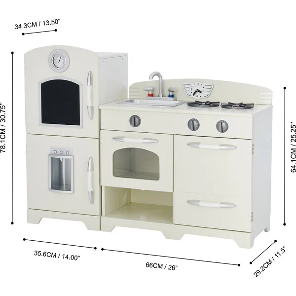 Teamson Kids Teamson Kids Little Chef Fairfield Wooden Play Kitchen, White