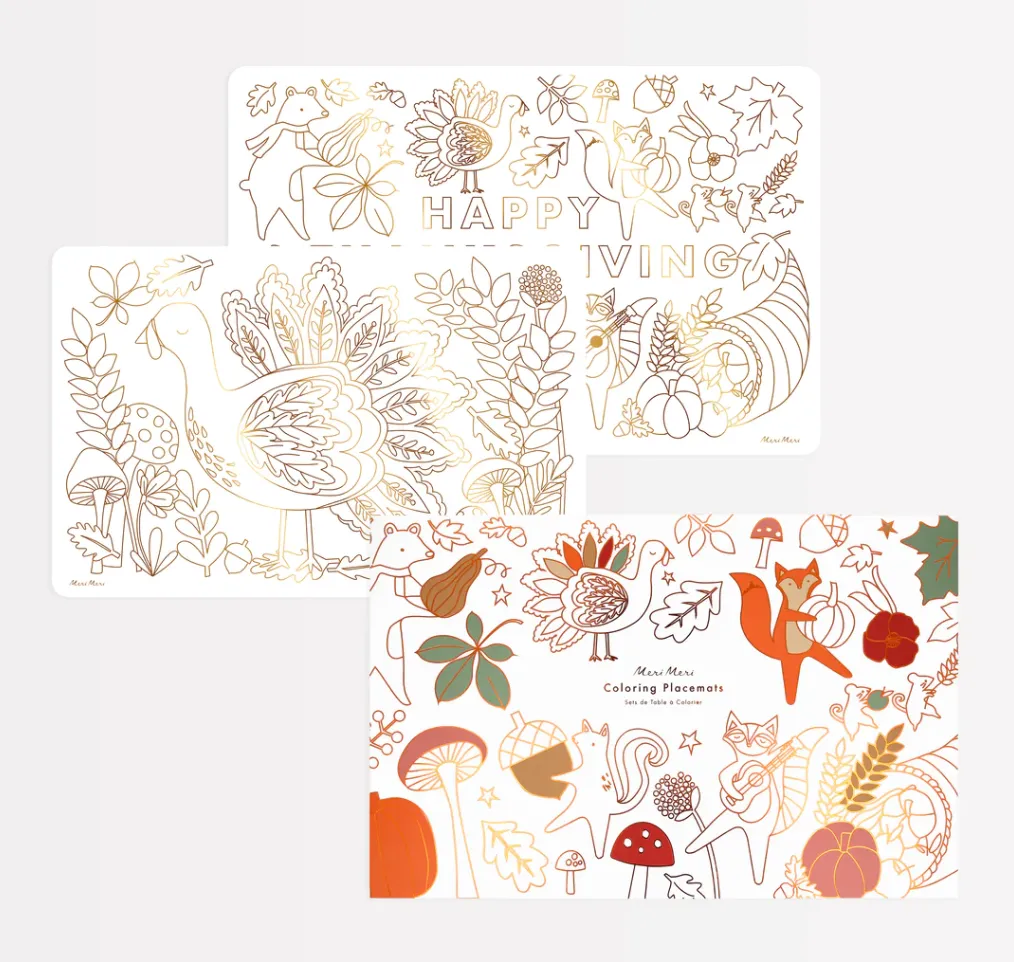 Thanksgiving Themed Coloring Posters