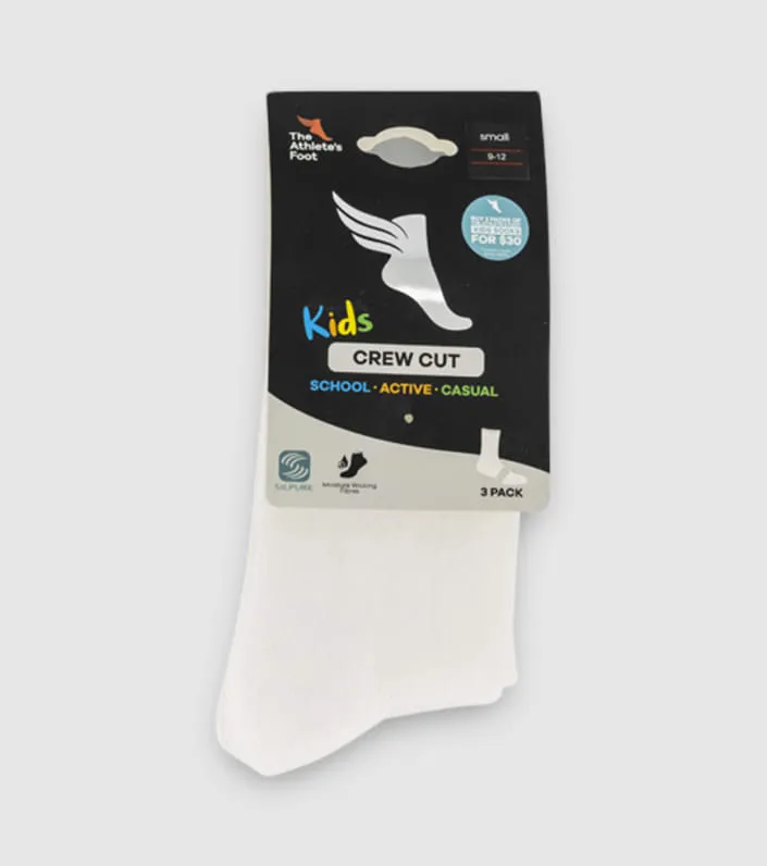 Kids 3-Pack Crew Cut Socks by The Athlete's Foot