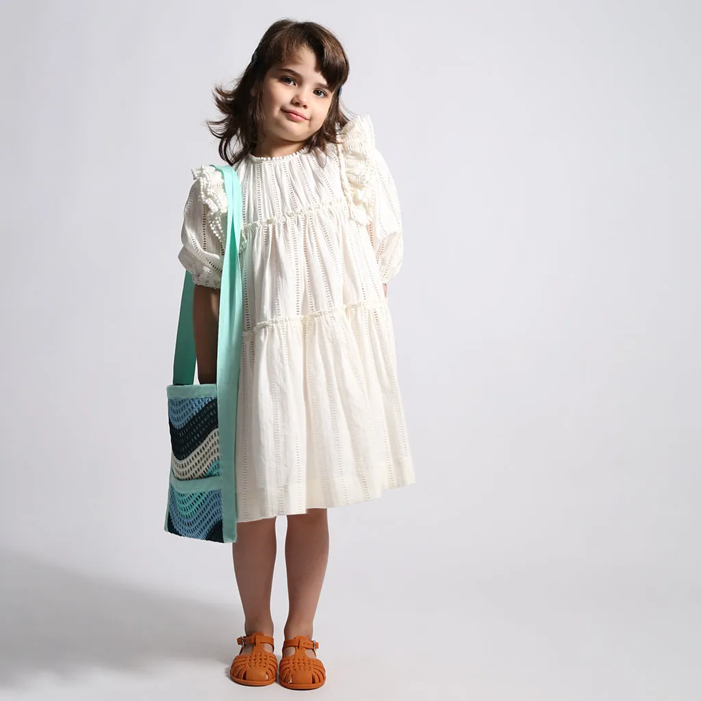 Kids Child Piper Tiered Dress Sugar White by Tia Cibani