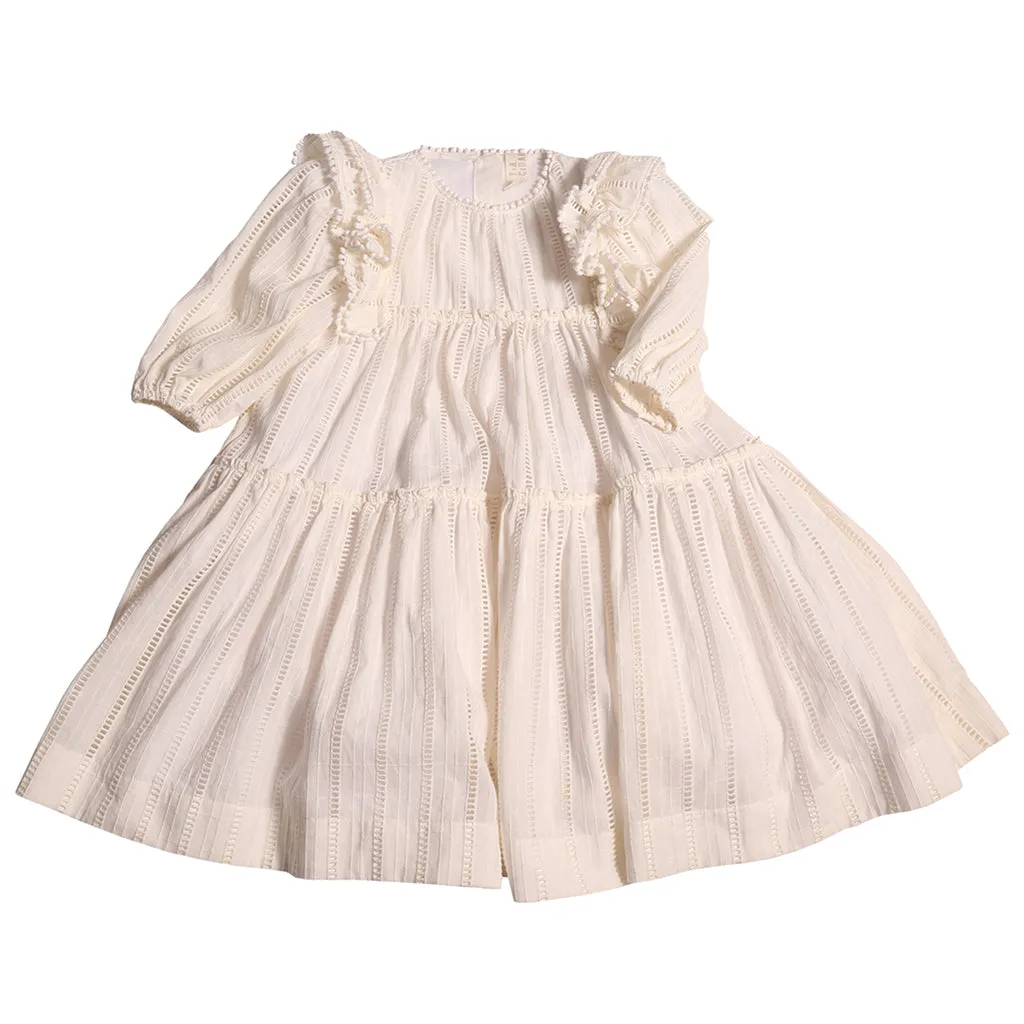 Kids Child Piper Tiered Dress Sugar White by Tia Cibani