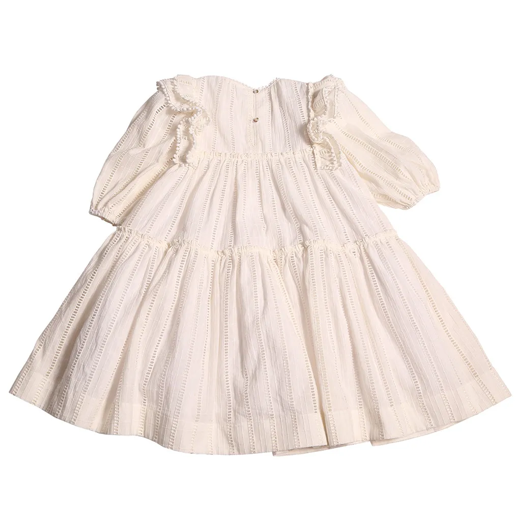 Kids Child Piper Tiered Dress Sugar White by Tia Cibani