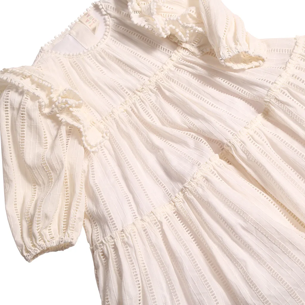 Kids Child Piper Tiered Dress Sugar White by Tia Cibani