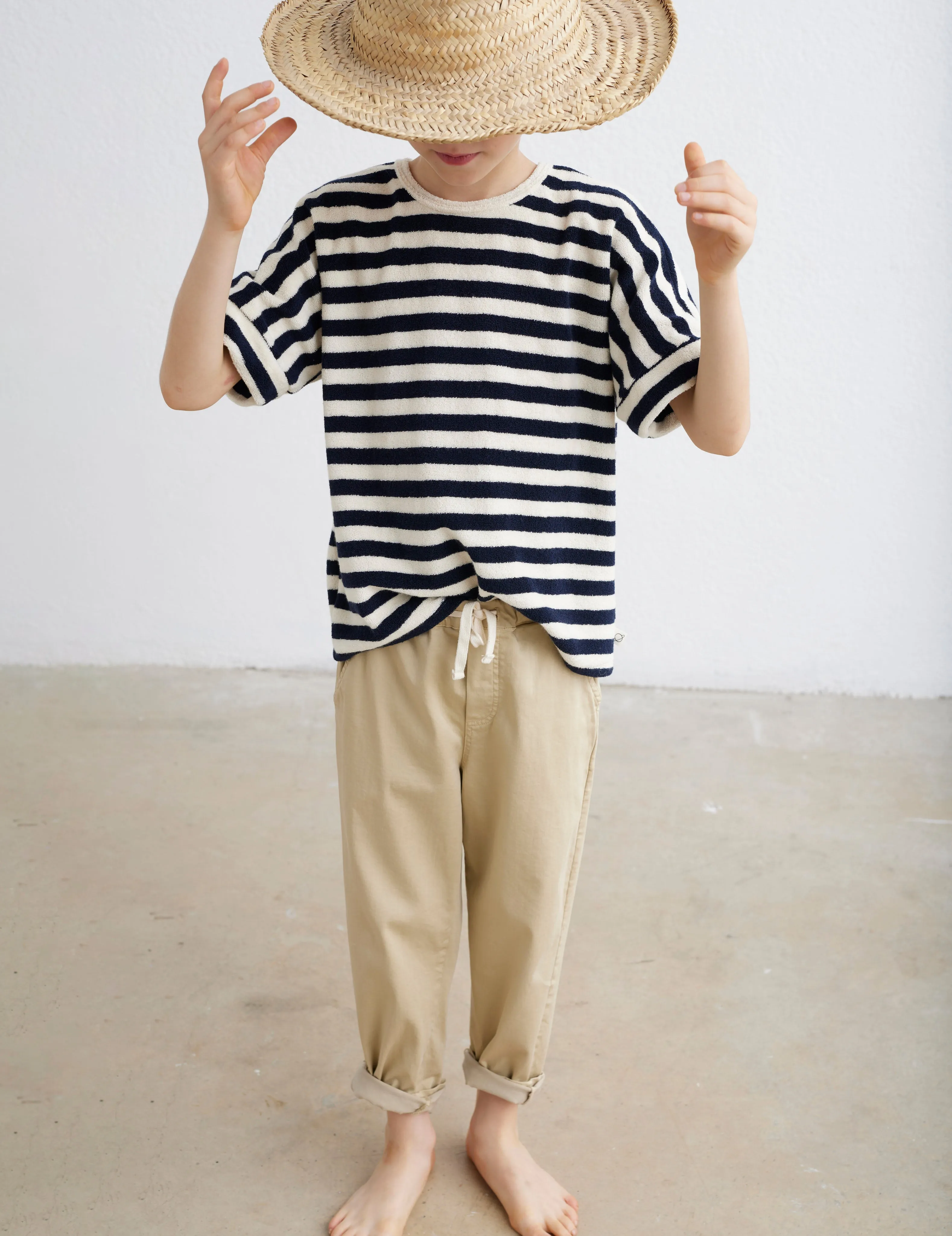 Navy Stripes Toweling Shirt