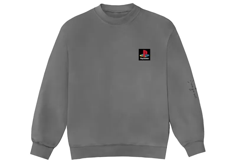 Travis Scott PS Kids Classic Crewneck Washed Grey