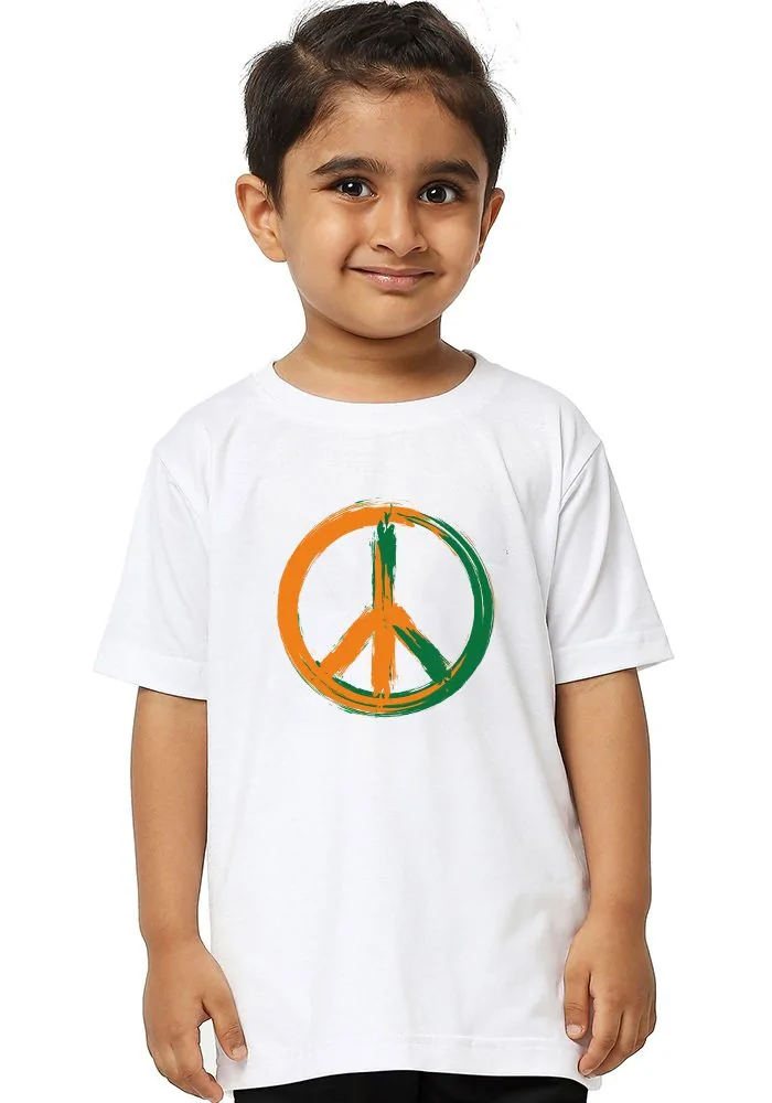 Tri Colour Peace Kids T-Shirt