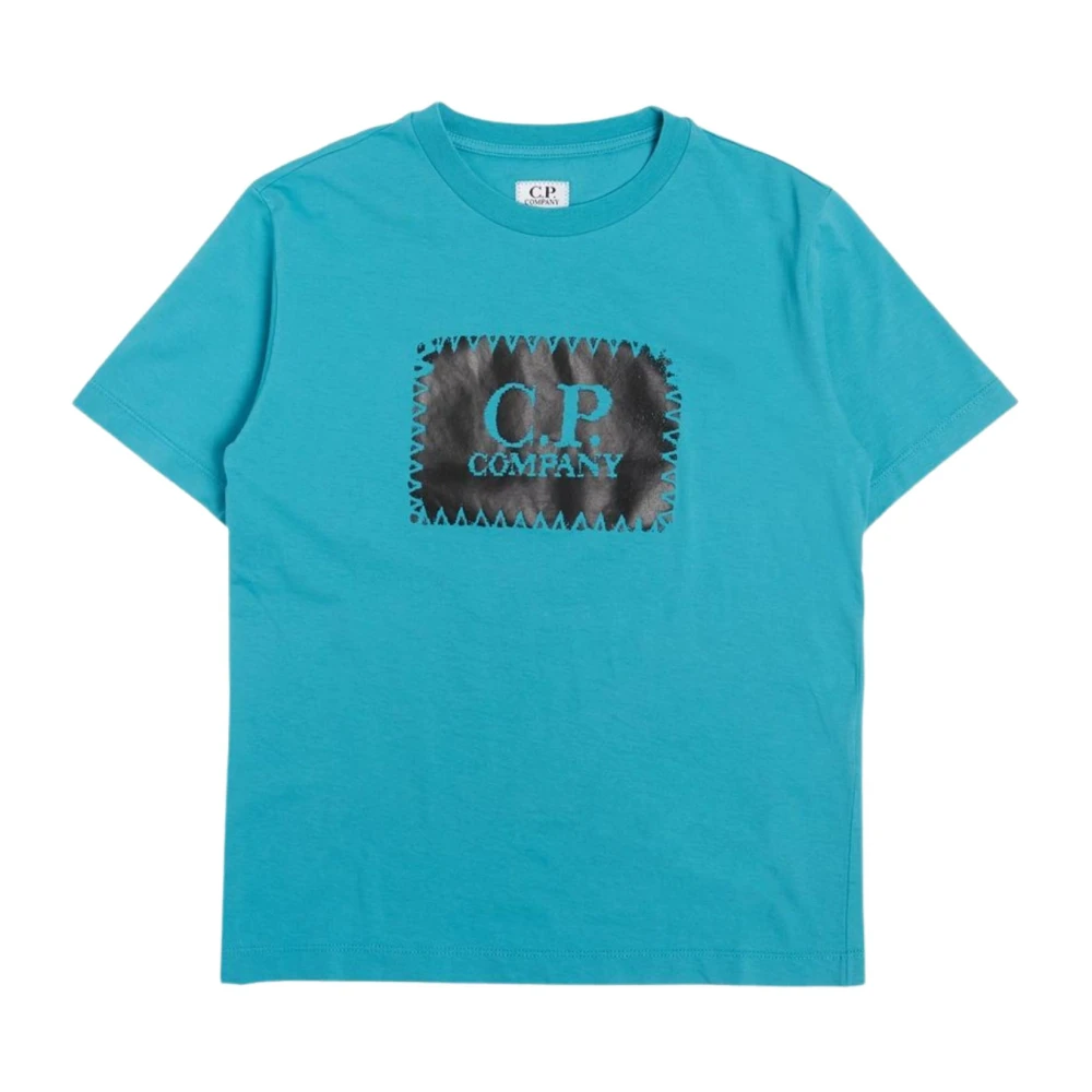 Turquoise T-shirt Bambino with Logo Print