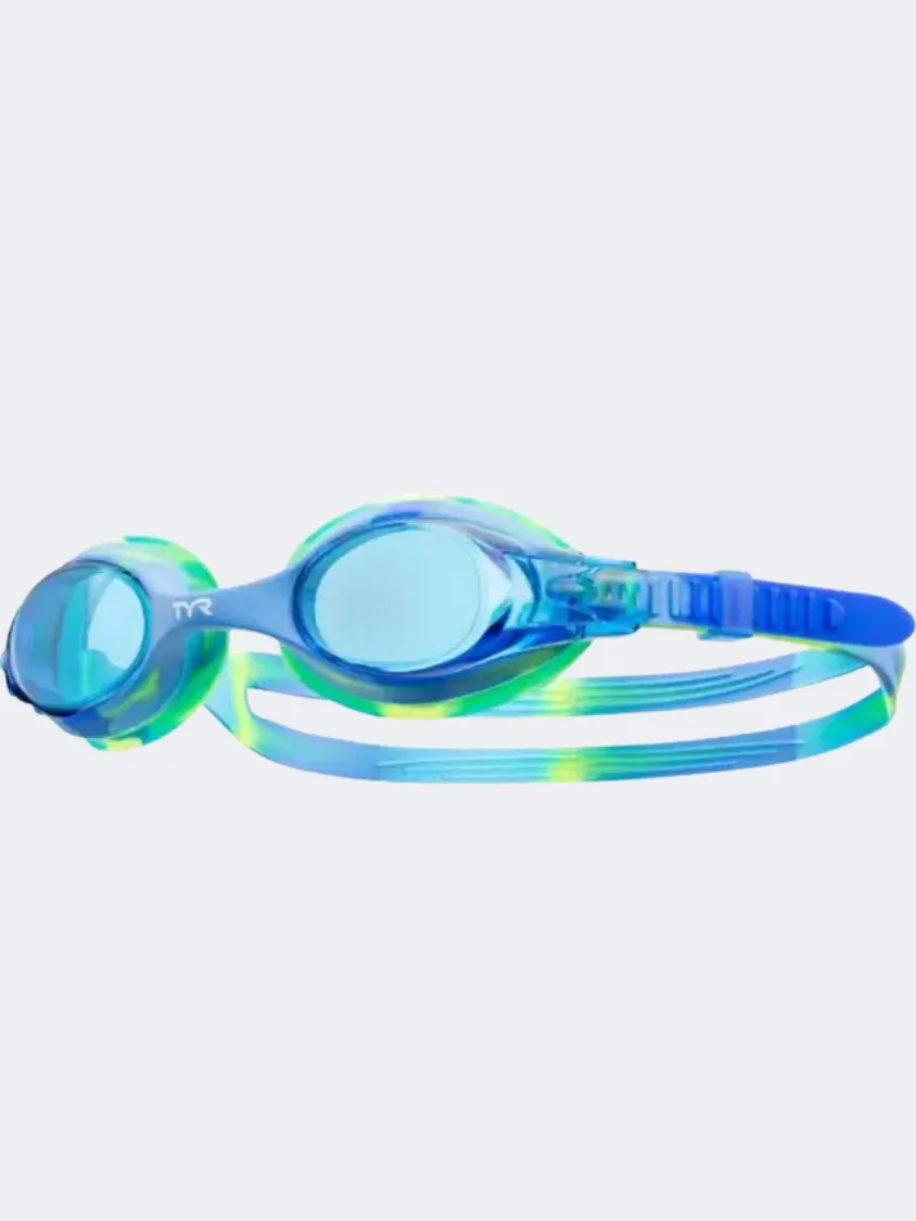 Tyr Swimple Tie Dye Kids Swim Goggles Blue/Green