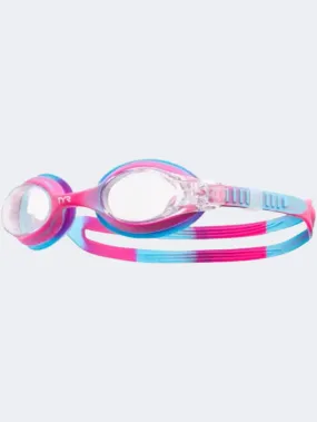 Tyr Swimple Tie Dye Kids Swim Goggles Pink/Blue