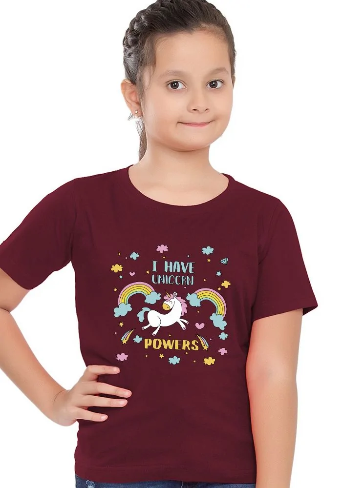 Unicorn Powers Kids T-Shirt