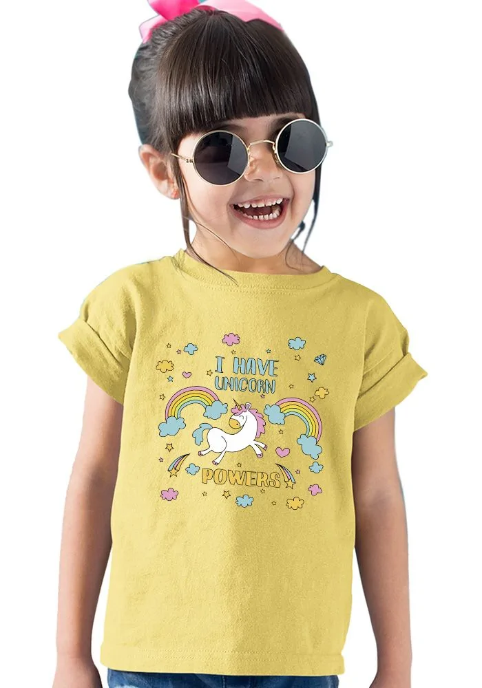 Unicorn Powers Kids T-Shirt