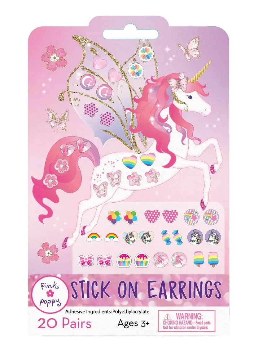 Adorable Stick-On Unicorn Earrings for Princesses