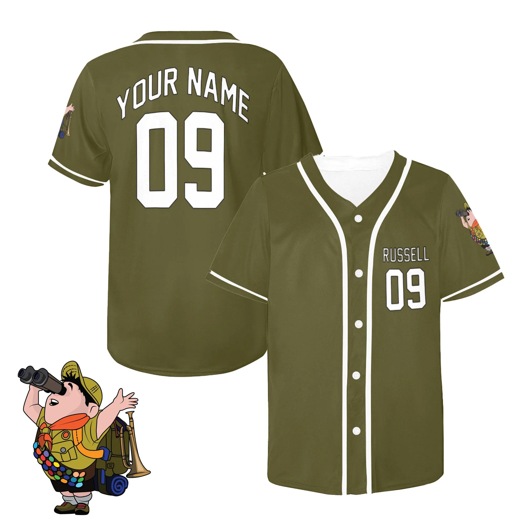 Up Russell Customizable Jersey (Adults And Kids Sizes)