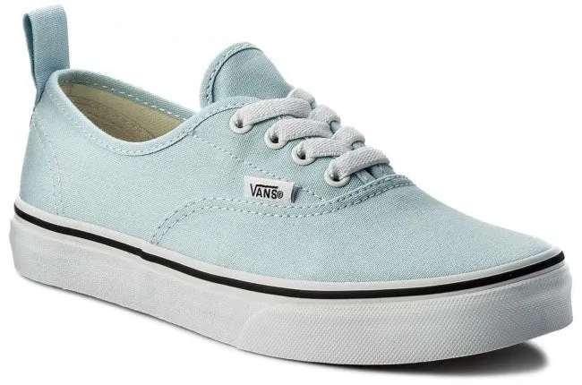 Vans Kids Authentic Elastic Lace Baby Blue/True White