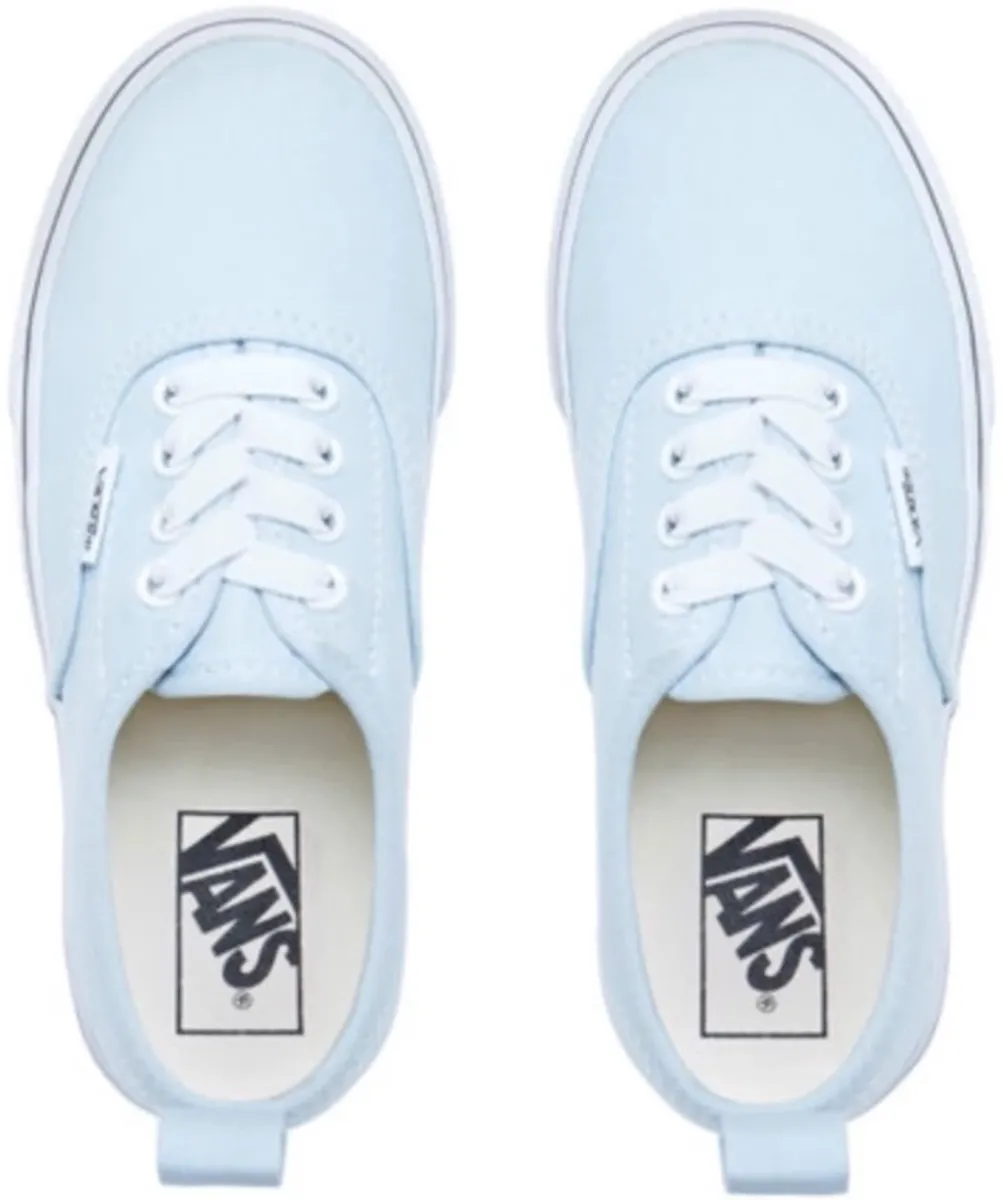 Vans Kids Authentic Elastic Lace Baby Blue/True White