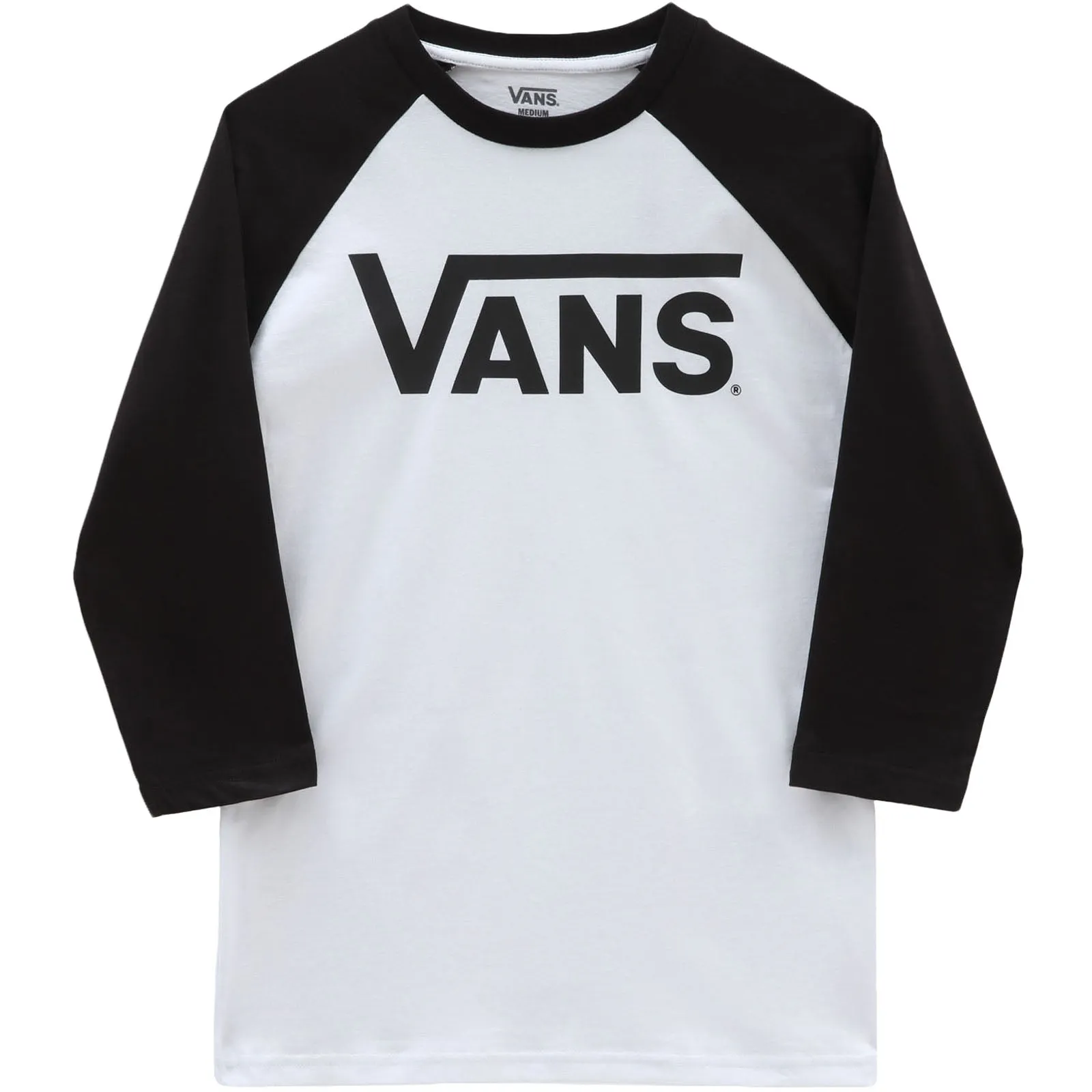 Vans Kids Classic Large Logo Raglan Sleeve T-Shirt - White