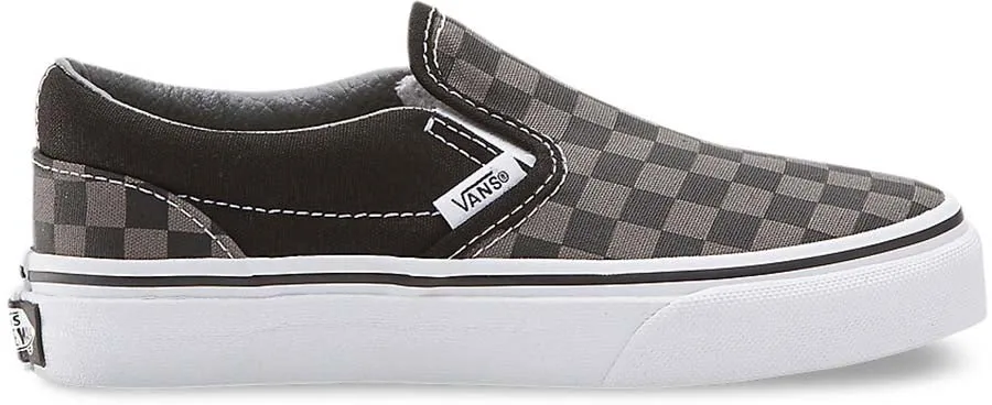 Vans Kids Classic Slip-On (Checker) Black/Pewter