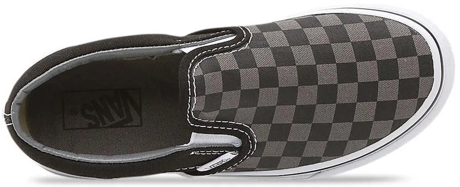 Vans Kids Classic Slip-On (Checker) Black/Pewter