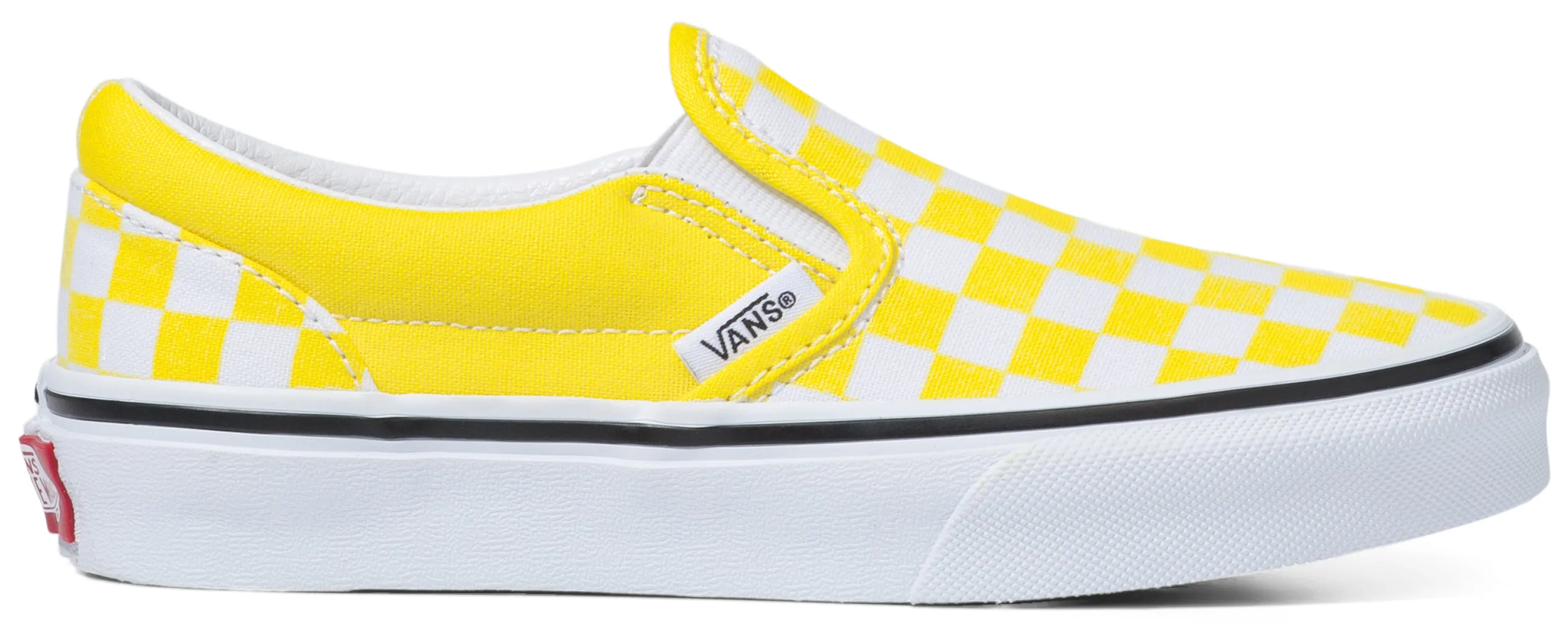 Vans Kids Classic Slip-On Checkerboard Blazing Yellow/True White