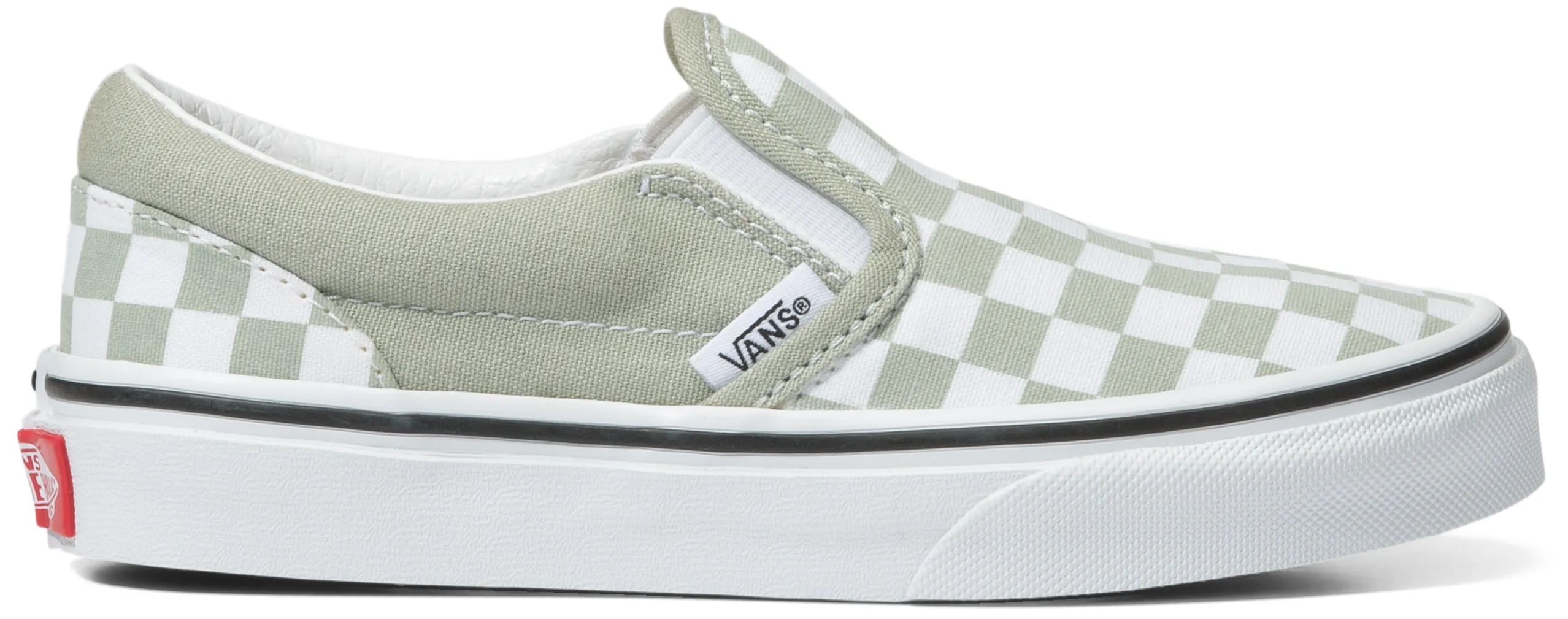 Vans Kids Classic Slip-On Checkerboard Desert Sage