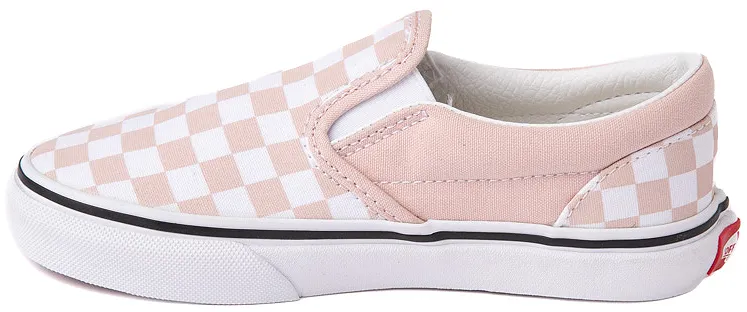 Vans Kids Classic Slip-On Checkerboard Rose Smoke