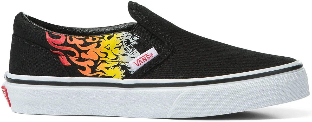 Vans Kids Classic Slip-On Ferocious Flame Racing Red/Black