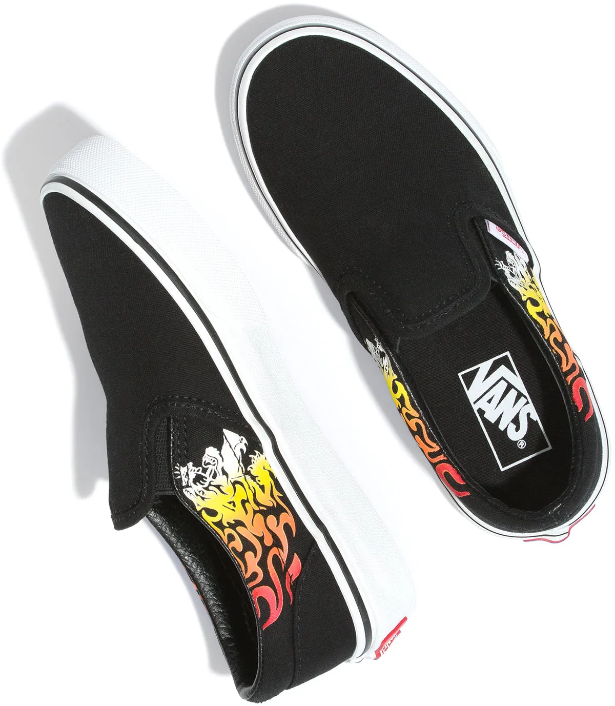 Vans Kids Classic Slip-On Ferocious Flame Racing Red/Black