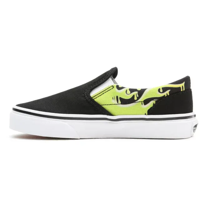 Vans Kids Classic Slip On Green Slime/Black