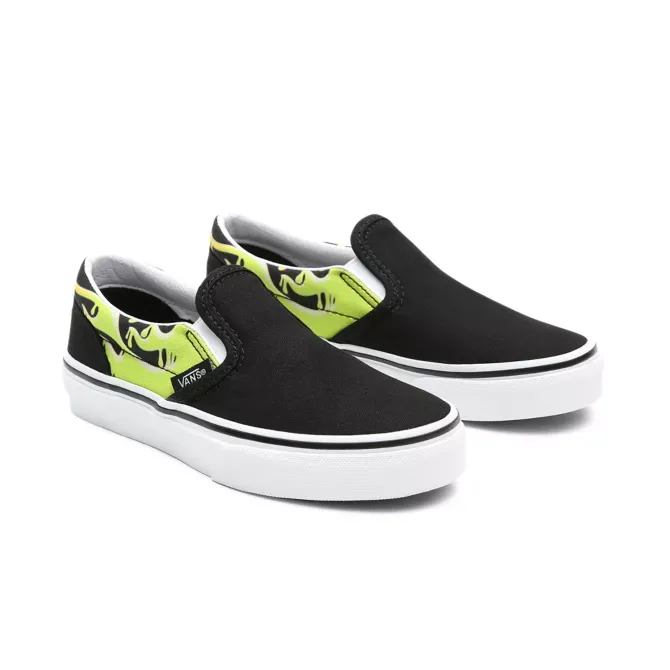 Vans Kids Classic Slip On Green Slime/Black