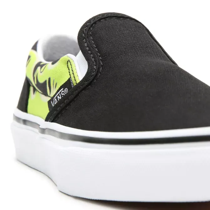 Vans Kids Classic Slip On Green Slime/Black