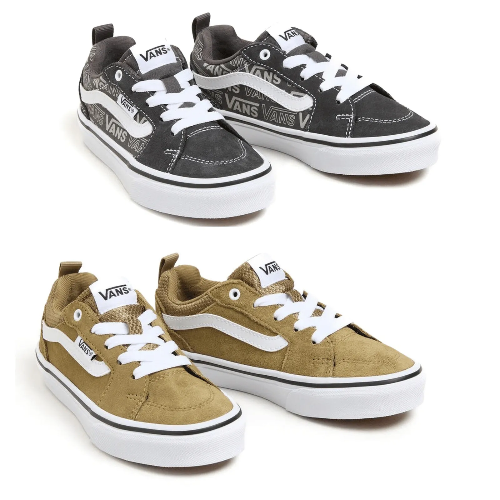 Vans Kids Filmore Low Rise Suede Canvas Trainers