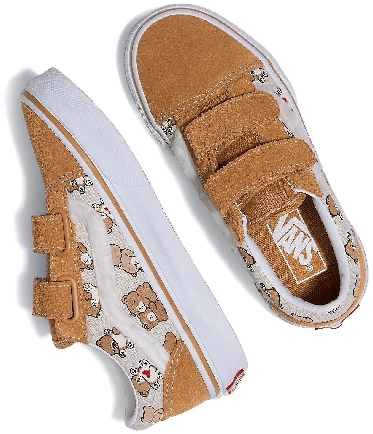 Vans Kids Old Skool V Bear Hugs Brown/Multi