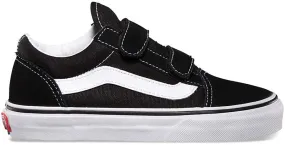 Vans Kids Old Skool Velcro Black/True White