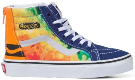 Vans Kids Sk8 Hi Zip Crayola Mashup Melt