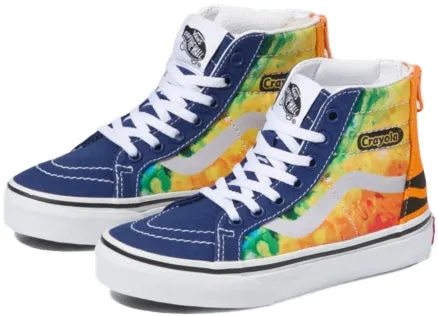 Vans Kids Sk8 Hi Zip Crayola Mashup Melt